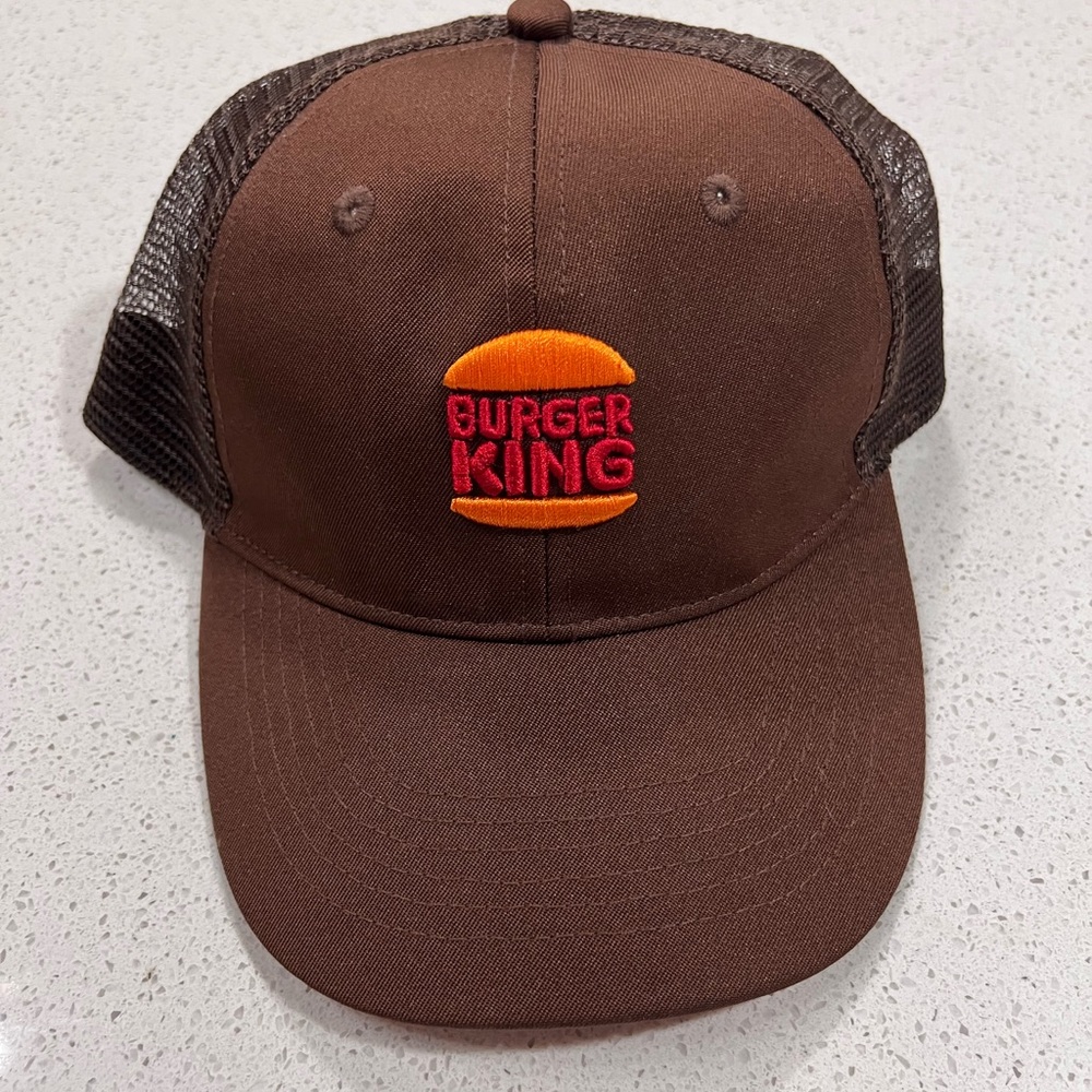 Burger King Trucker Hat Baseball Cap Mesh Burger King brown NWOT